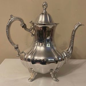 Antique EPCA Lancaster Rose 400 Silver Plate Tea Coffee Teapot Set 4-pc 2630
